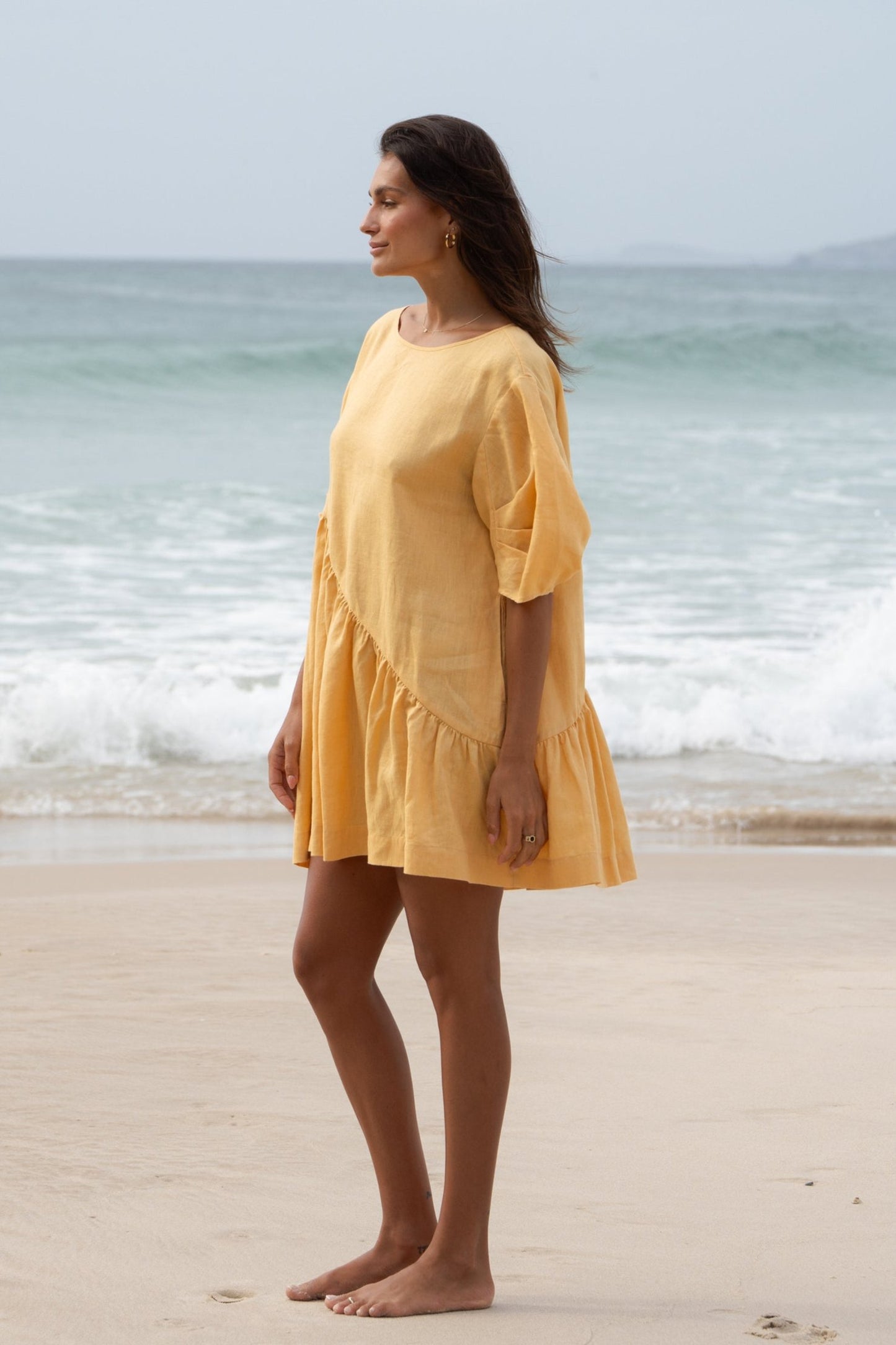 LAYLA BUTTER LINEN DRESS