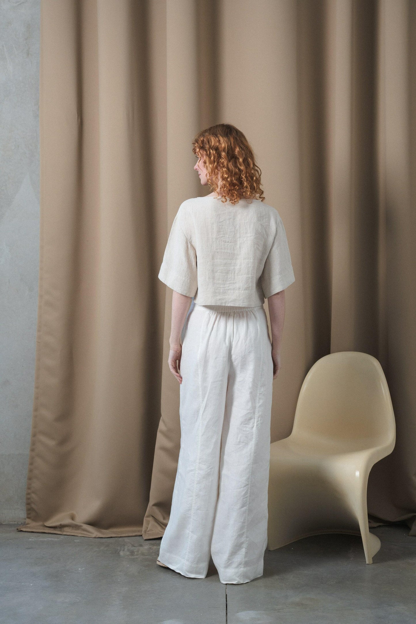 OLI IVORY LINEN PANTS