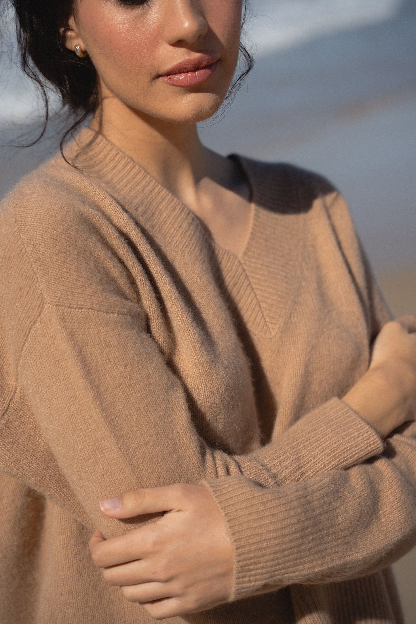 JUNE CAMEL CASHMERE KNIT