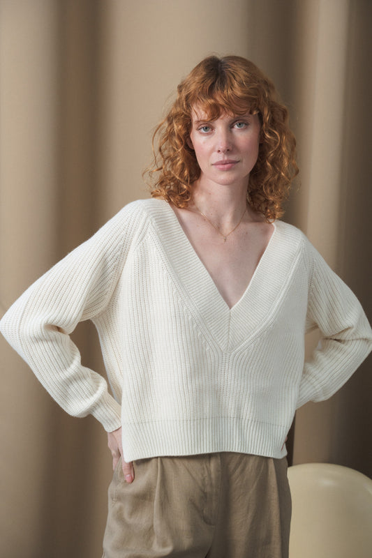 CORA IVORY MERINO KNIT