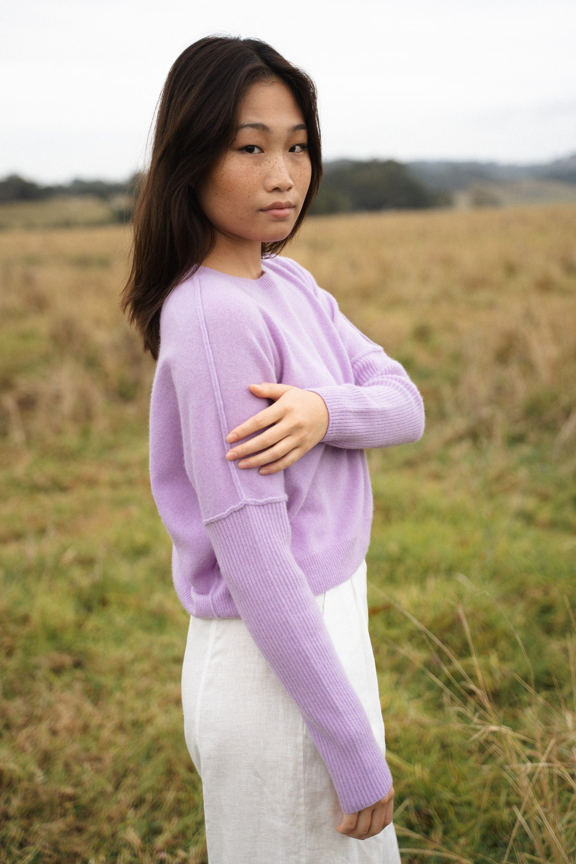 LILLY PILLY Collection NEW Miri Knit made from 100% cashmere in Lilac