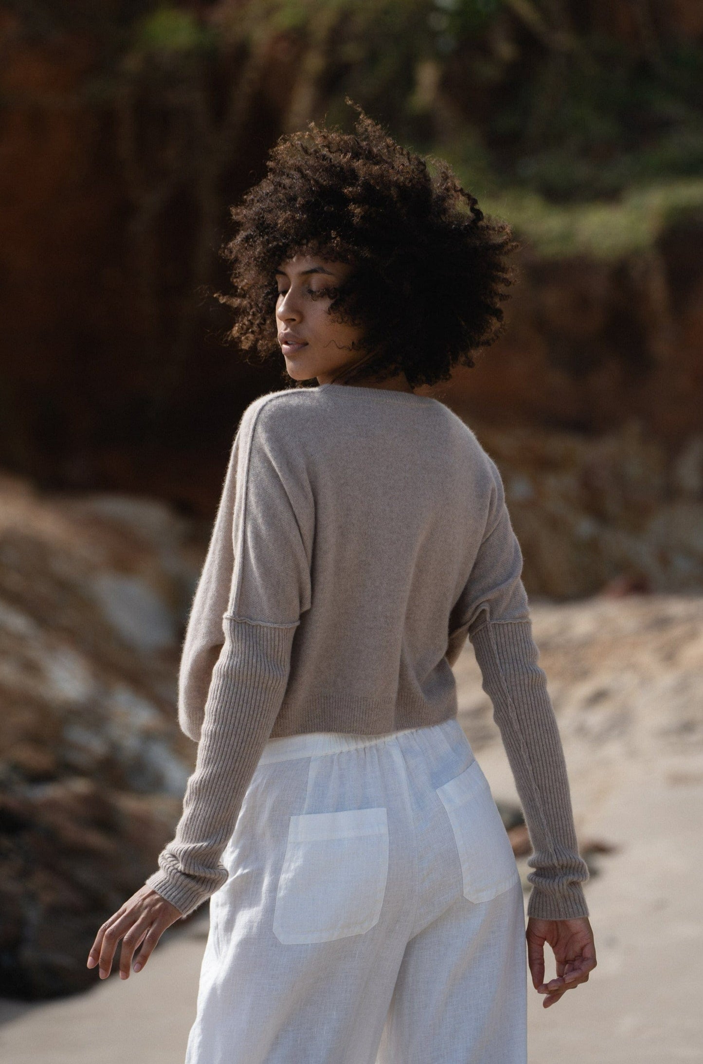 LILLY PILLY Collection NEW Miri Knit made from 100% cashmere in Oatmeal