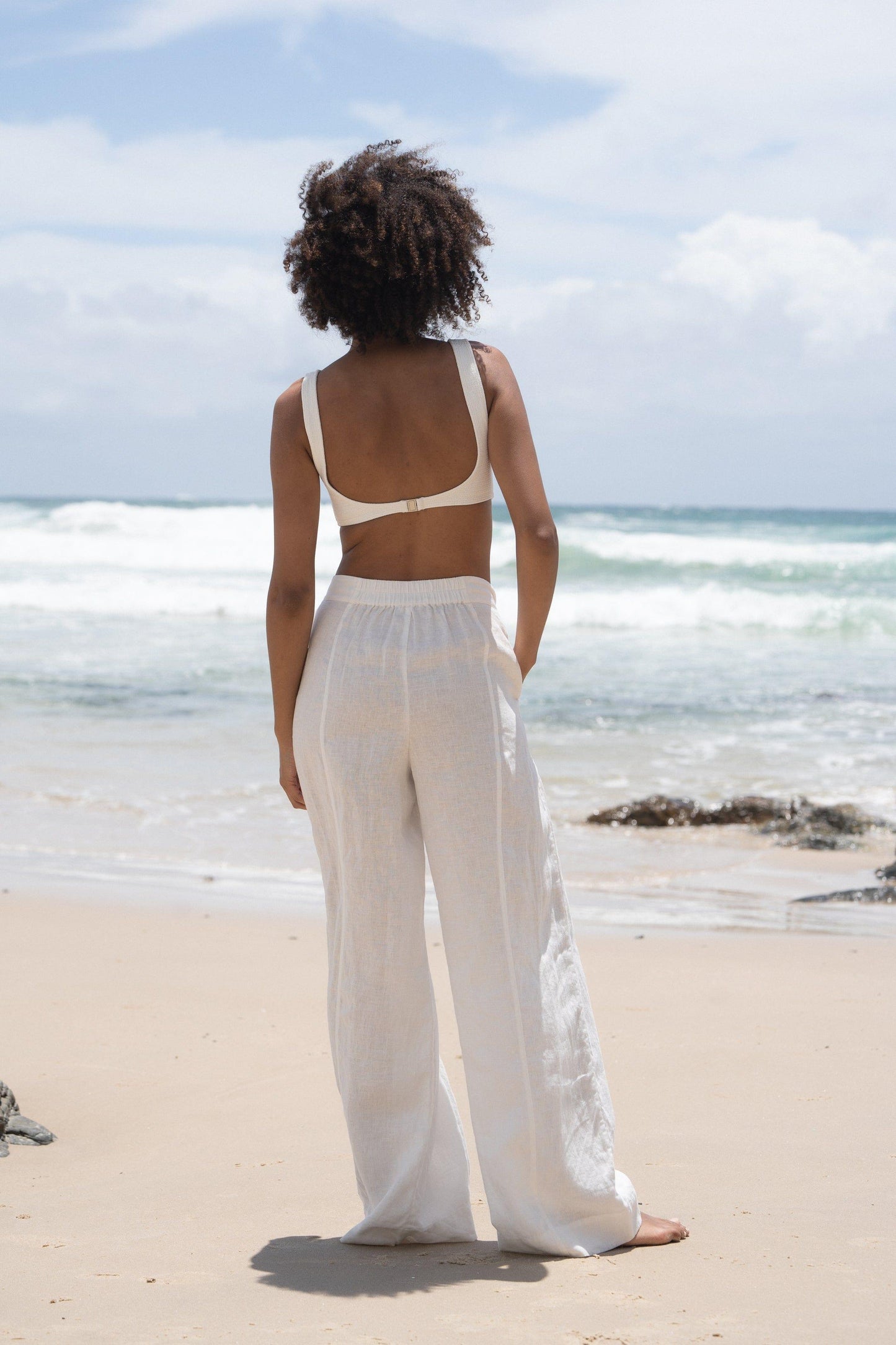 OLI IVORY LINEN PANTS