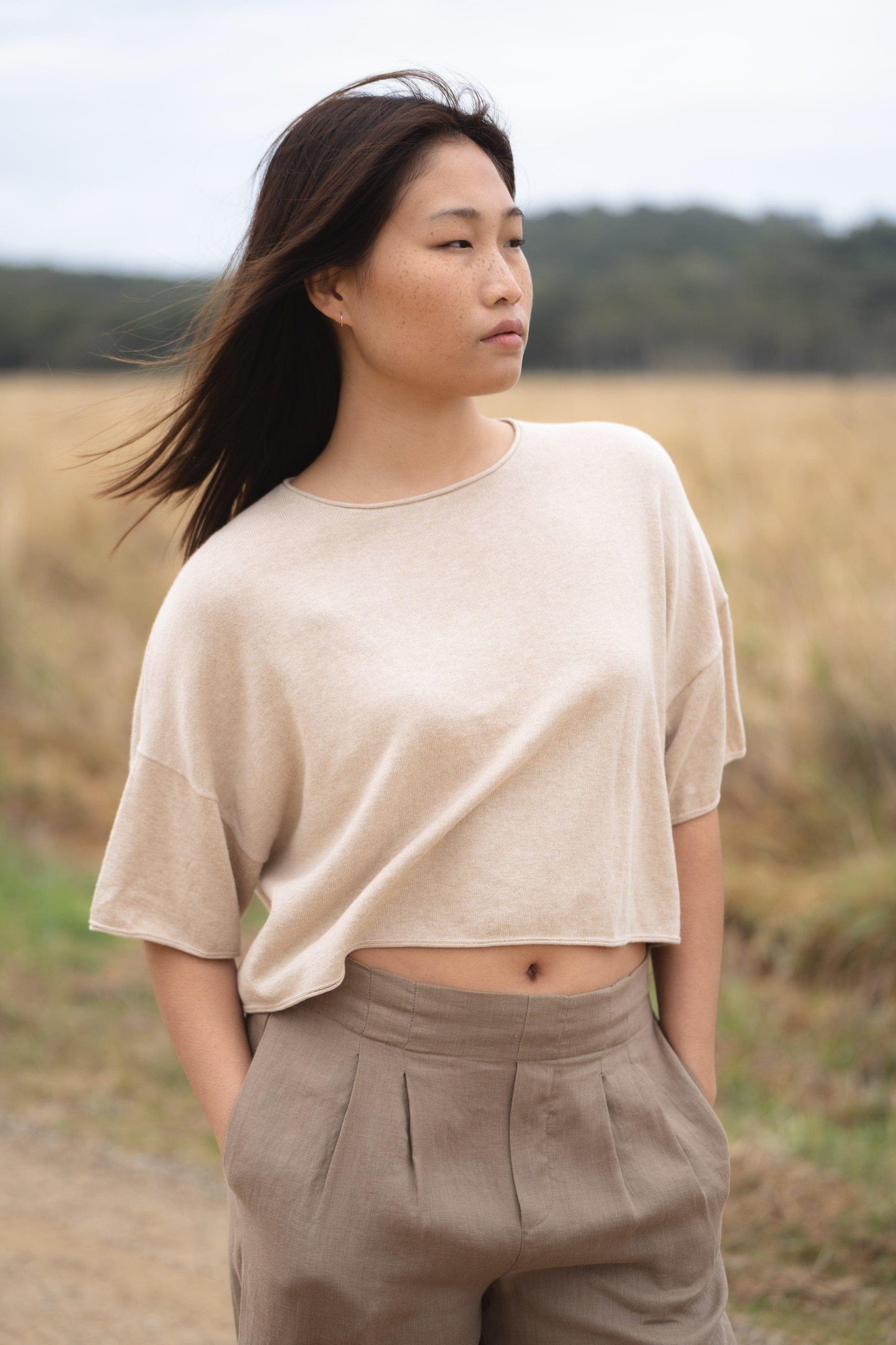 ADDISON NEUTRAL KNIT TOP