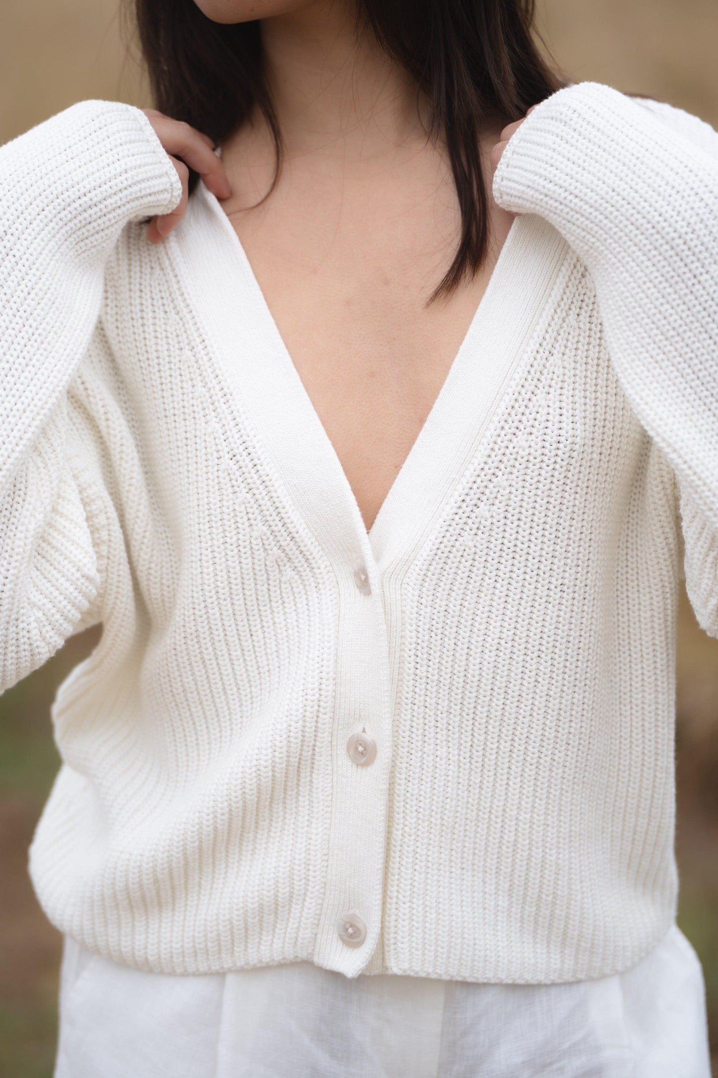 BAILEY CREAM COTTON CARDI